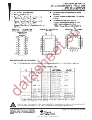 SN74LV373ADWRE4 datasheet  